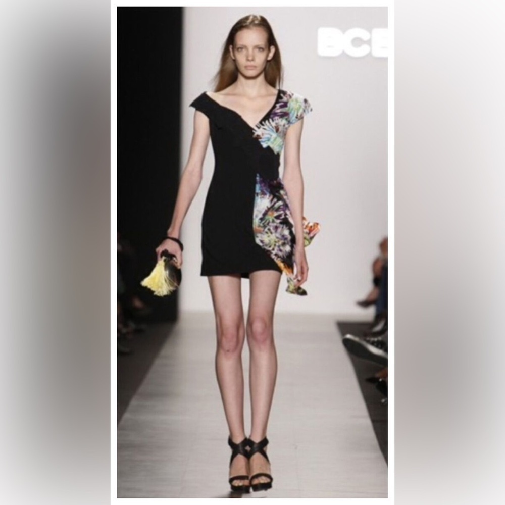 BCBGMAXAZRIA RUNWAY Color Block Dress Size 10